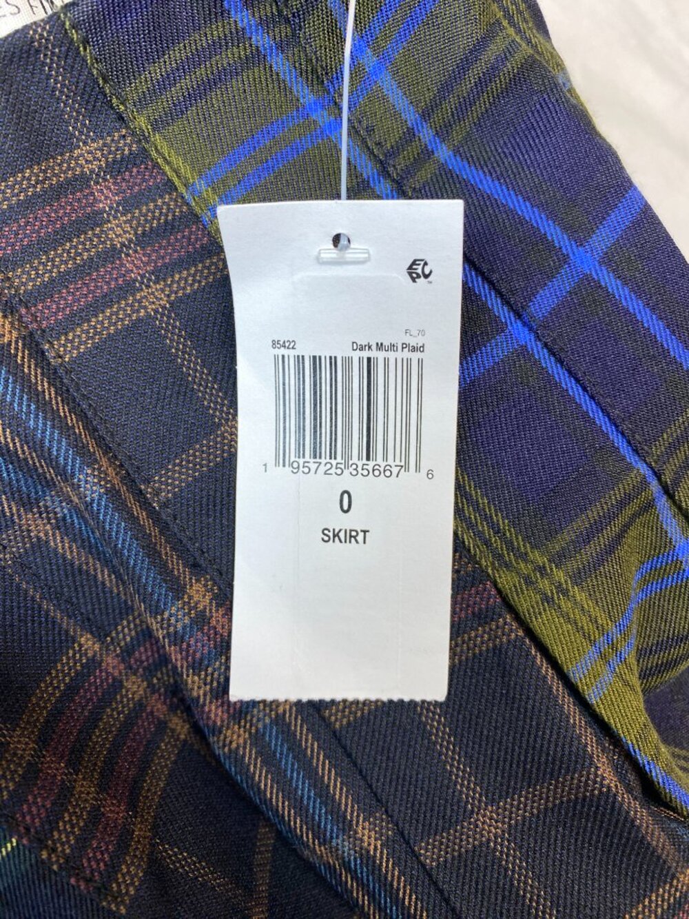 NWT Avec Les Filles Multi-Plaid Pleated Mini Skirt - Size 0 - Picture 5 of 10